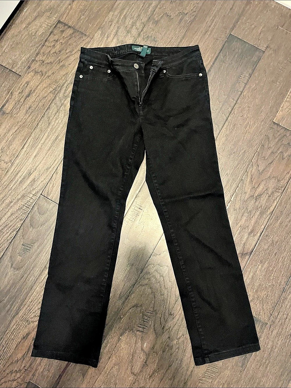 Lauren Ralph Lauren Jeans Co. Straight Leg Jeans Black Waist 10